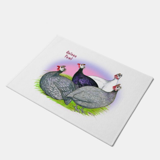 Quartet Guinee-Fowl Deurmat (Schuin)