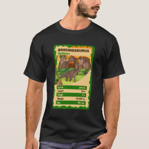 Quartet Kaart Brachiosaurus Dinosaur Fact T-shirt