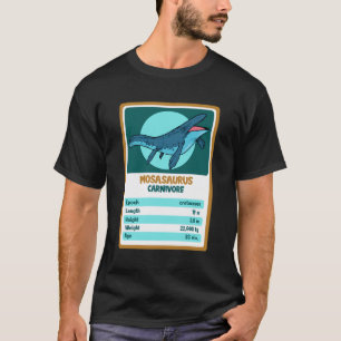 Quartet Kaart Mosasaurus Dinosaur Fact T-shirt