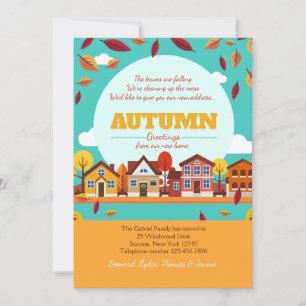 Quartier d'automne Faire-part en mouvement