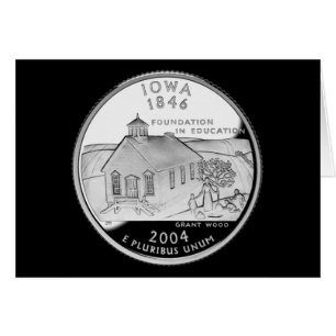 Quartier d'État de l'Iowa Reverse Side Faux