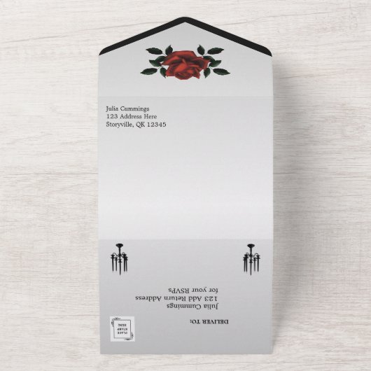 Quartier français Faire-part de mariage gothique a (Dehors)