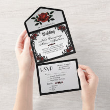 Quartier français Faire-part de mariage gothique a