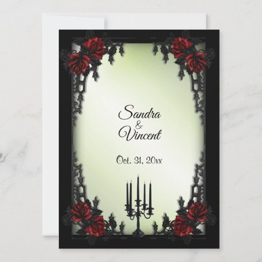 Quartier français Faire-part de mariage gothique v (Dos)