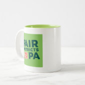 Quartiers équitables PA Mug w Green Interior (Devant gauche)