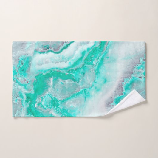 Quartz blanc de minerai d'agate de pierre gemme (Serviette à main)