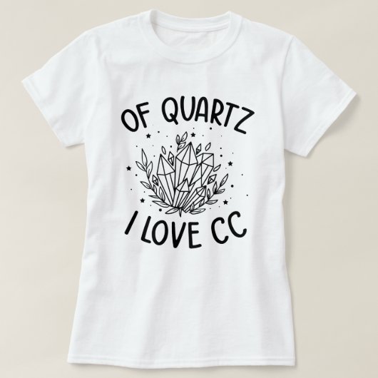 Quartz Ik hou van klassieke CC-gesprekken T-shirt (Design voorkant)