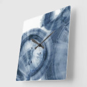 Quasars - Inky Blue Circles Vierkante Klok (Hoek)