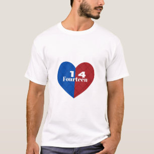 Quatorze t-shirt inspiré de numérologie