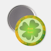 Quatre aimants ronds de trèfle à feuilles (Recto/Verso)