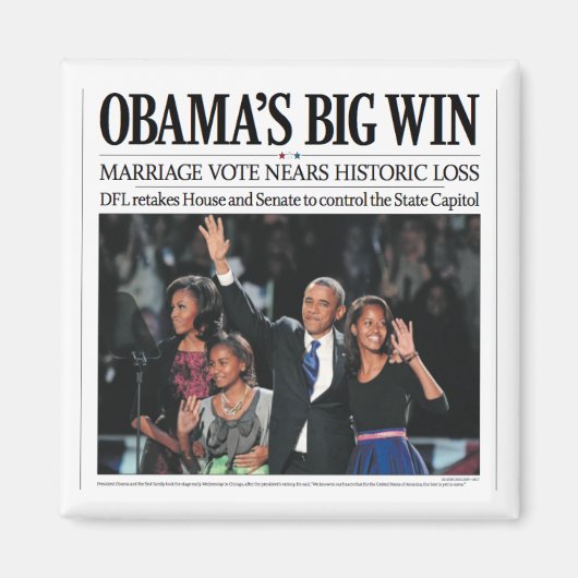 Quatre ans de plus Obama Magnet (Devant)