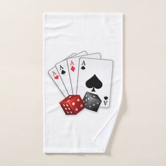 Quatre as et dés (Serviette à main)