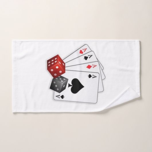 Quatre as et dés (Serviette à main)