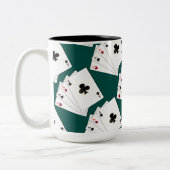 Quatre As Jouant Cartes Mug (Gauche)