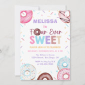 Quatre beignes toujours sucrées 4e invitation anni (Devant)