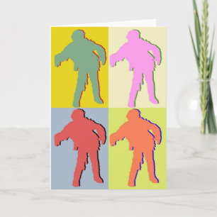 Quatre cartes de Halloween de style de zombis