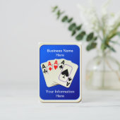 Quatre cartes de visite d'as (Debout devant)