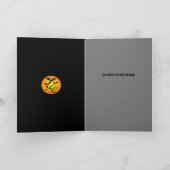 Quatre chats au clair de lune Carte de vœux 13 x 1 (Intérieur)