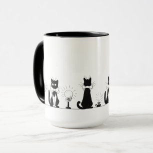 Quatre Chats noirs, Louis Wain Mug