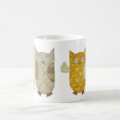 Quatre Chouettes d'or en café Mug (Centre)