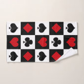 Quatre costumes de carte (Serviette à main)