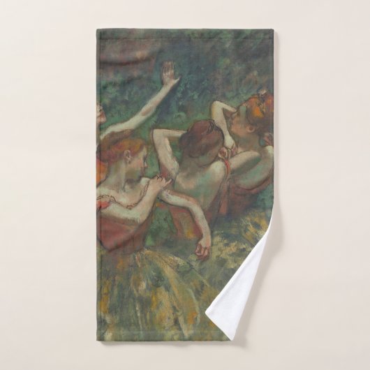 Quatre danseuses, peinture impressionniste, Edgar (Serviette à main)