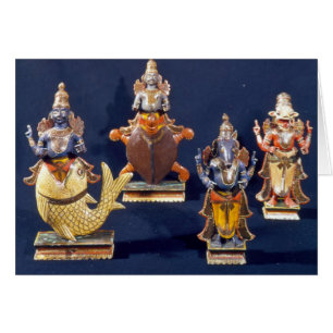 Quatre des incarnations de Vishnu