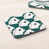 Quatre dessous de verre de cartes de jeu d'as (Côté gauche)