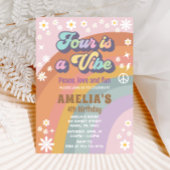 Quatre est une invitation à l'anniversaire vibe