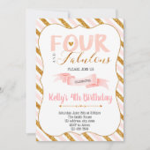 Quatre et fabuleuse invitation d'anniversaire (Devant)