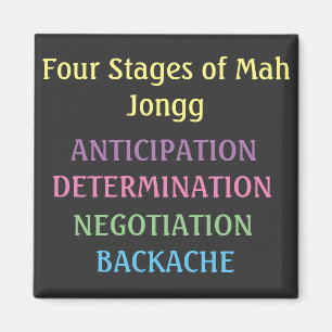 Quatre étapes de Mah Jongg Magnet