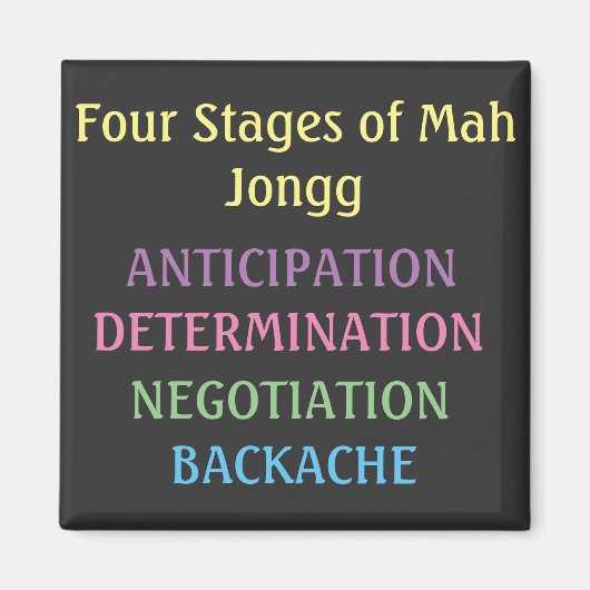 Quatre étapes de Mah Jongg Magnet (Devant)