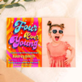 Quatre Ever Young 4th Birthday avec invitation pho