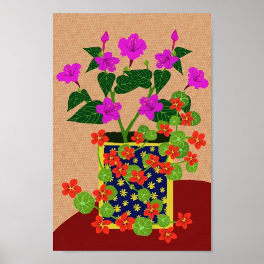 Quatre heures et Poster du Nasturtium (Devant)