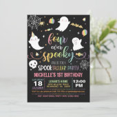 Quatre Invitation Éffrayante - Fille (Blk/Pastel) (Debout devant)