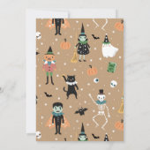 Quatre Invitation Éffrayante Halloween (Dos)