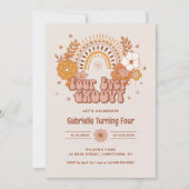 Quatre Invitation Super pour l'anniversaire (Devant)