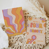 Quatre Invitation Super pour l'anniversaire