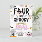 Quatre invitations d'Halloween Éffrayantes (Debout devant)