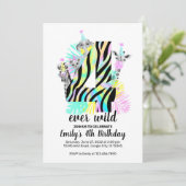 Quatre jamais sauvage 4th Wild Birthday invitation (Debout devant)