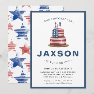 Quatre juillet   Invitation à une fête d'anniversa