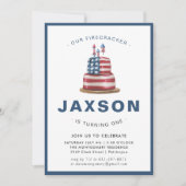 quatre juillet | Invitation de fête d'anniversaire (Devant)