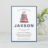 quatre juillet | Invitation de fête d'anniversaire (Debout devant)