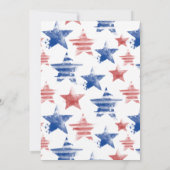 quatre juillet | Invitation de fête d'anniversaire (Dos)