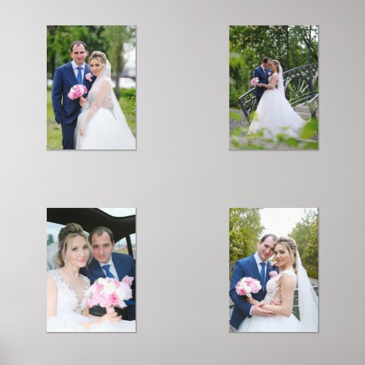 Quatre Mariage de automne extérieur 5x7 photo (Recto)