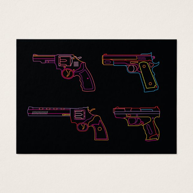 Quatre panneaux d'arme à feu Neon (Devant)