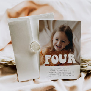 Quatre - Photo Super Invitation Anniversaire