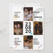 Quatre photos Faire-part de mariage (Devant)