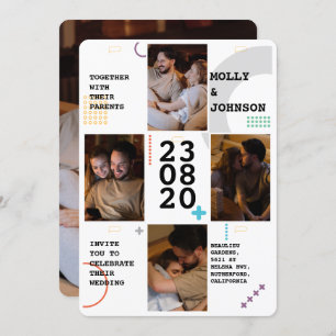 Quatre photos Faire-part de mariage