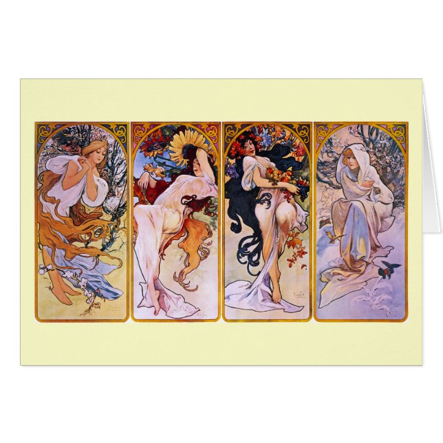 Quatre saisons Alfons Mucha (Devant horizontal)